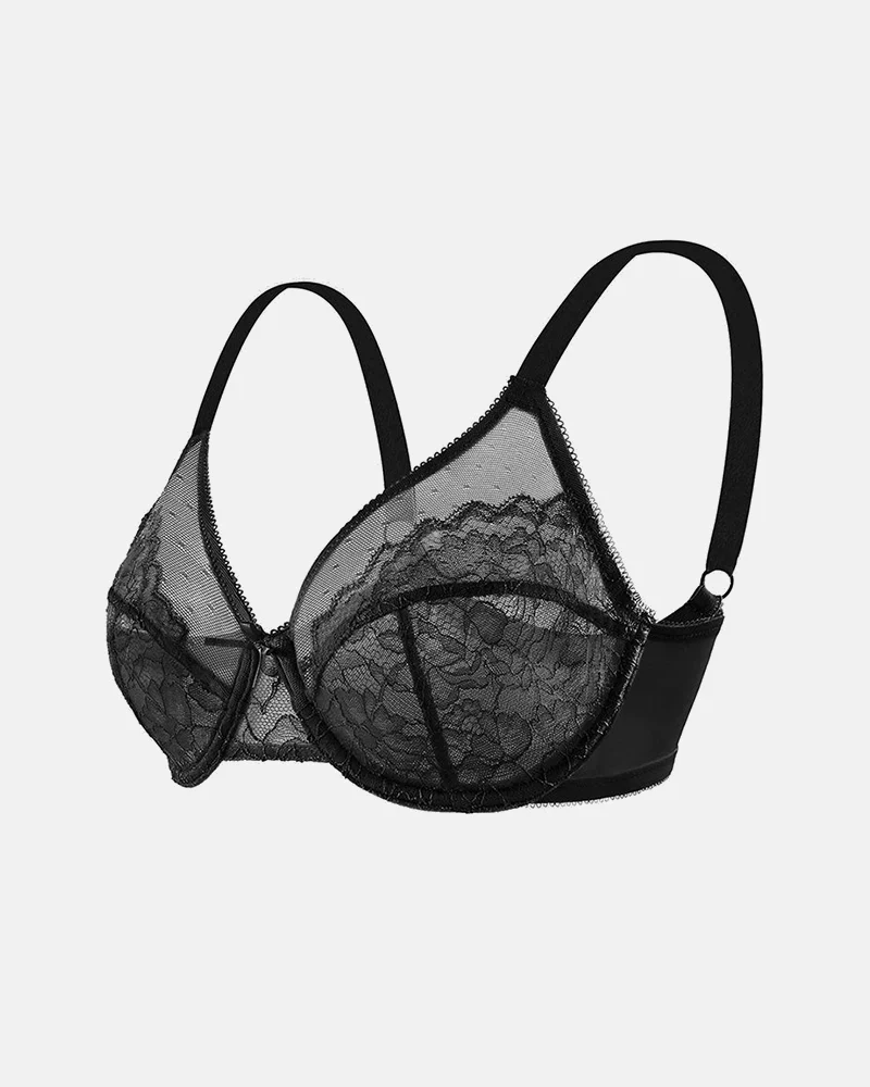 Full Coverage Lace Minimizer Bra - Petal-Beige - Image 14