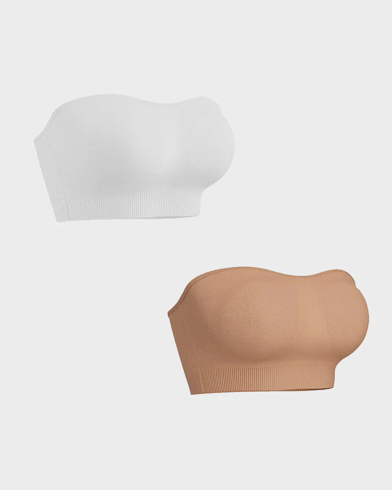 Non-Slip Bandeau Seamless Wireless Strapless Bra - Image 19