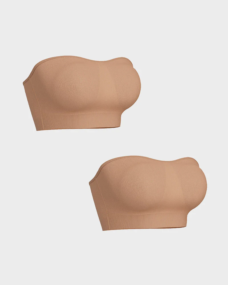 Non-Slip Bandeau Seamless Wireless Strapless Bra - Image 31