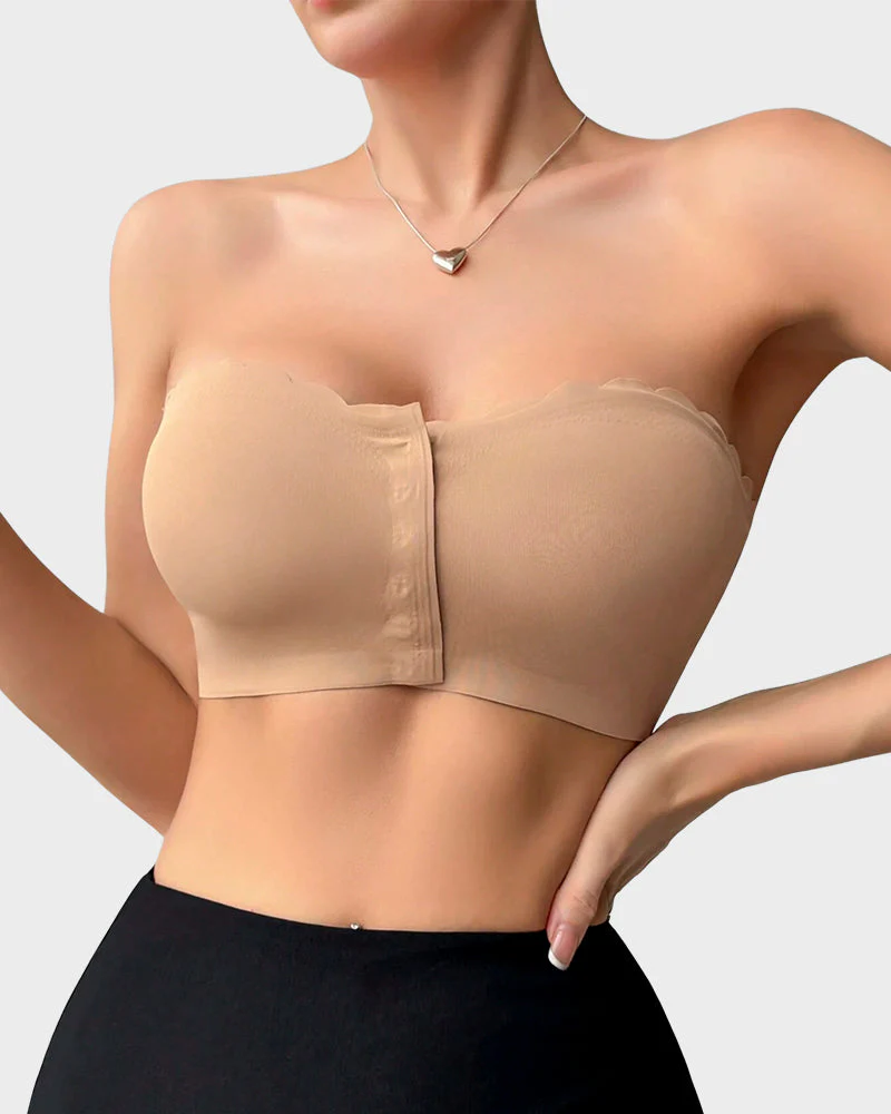 Strapless Front Closure Leopard Print Bra - Image 10