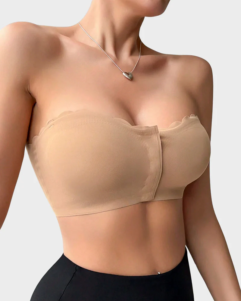 Strapless Front Closure Leopard Print Bra - Image 11