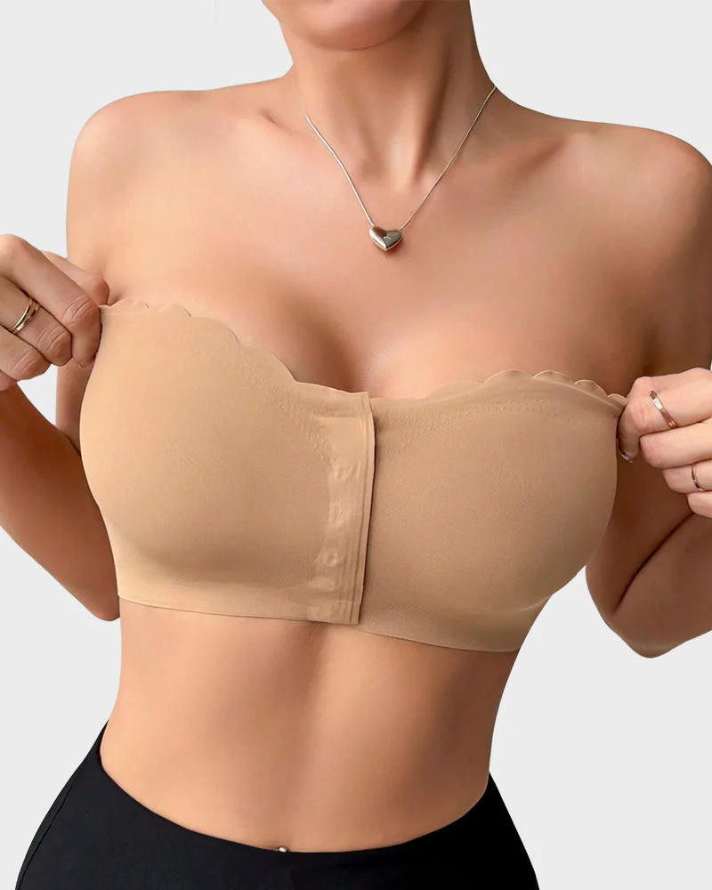 Strapless Front Closure Leopard Print Bra - Image 13
