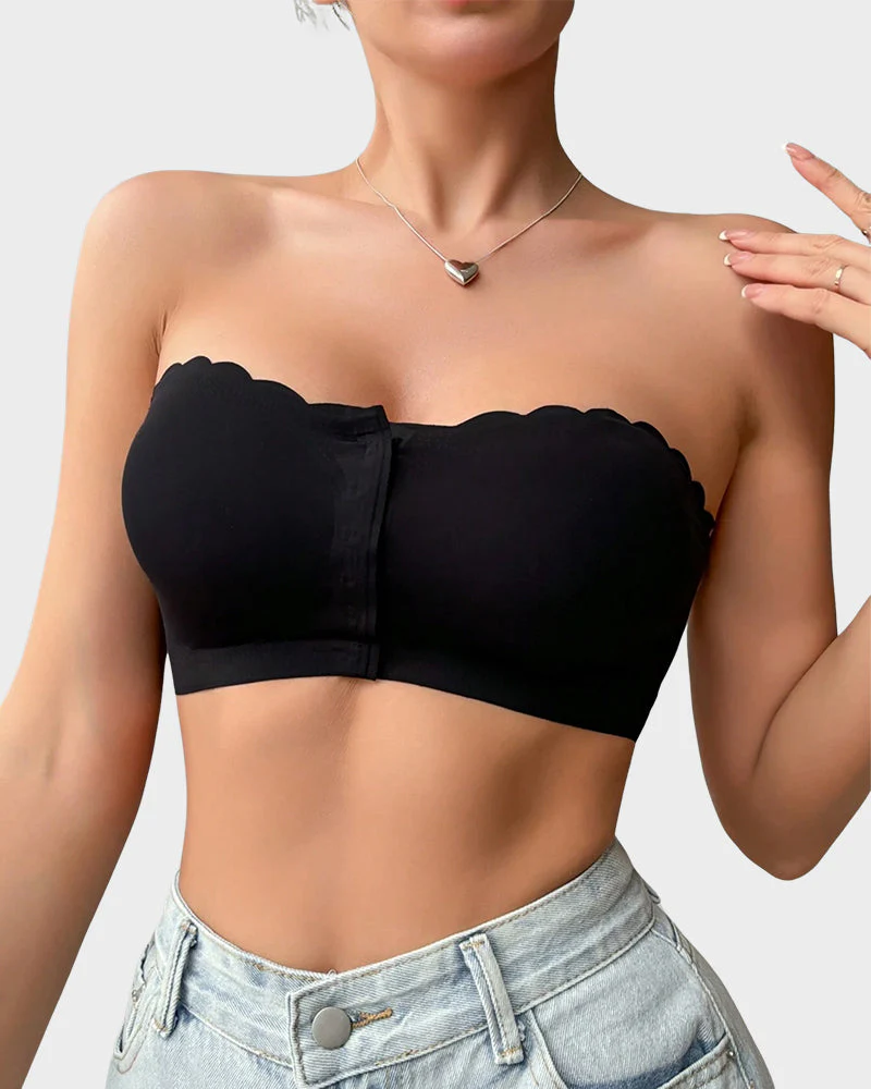 Strapless Front Closure Leopard Print Bra - Image 6