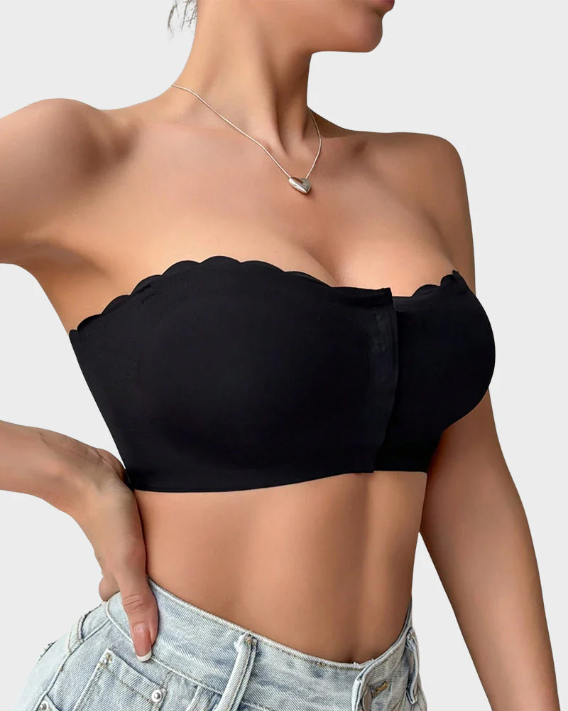 Strapless Front Closure Leopard Print Bra - Image 8