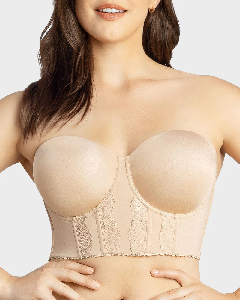 Convertible Non-Slip Full-Coverage Strapless Bustier - Image 7