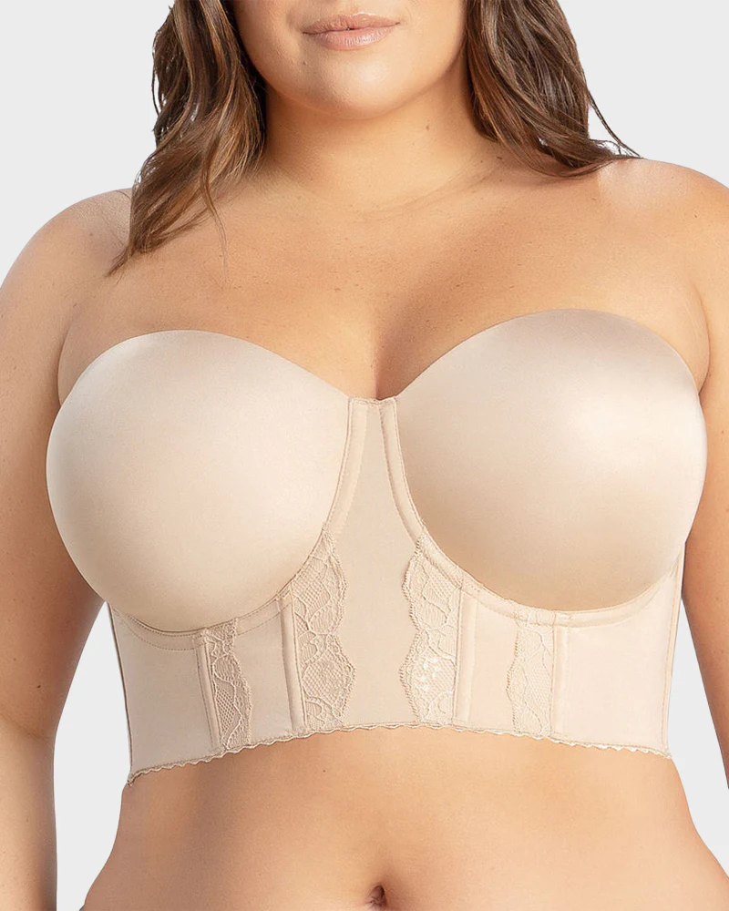 Convertible Non-Slip Full-Coverage Strapless Bustier - Image 8